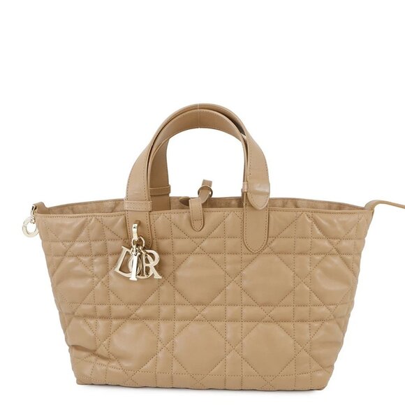 Dior TouJules Macrocannage Handbag Size Medium Calf Leather Tan M2821OSHJ - Picture 7 of 14